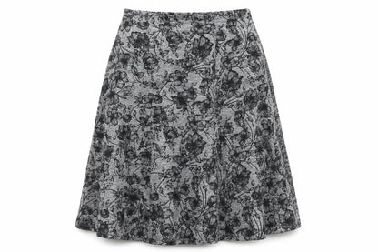 Spirit Womens Grey Floral Polyester Maxi Skirt Size 16
