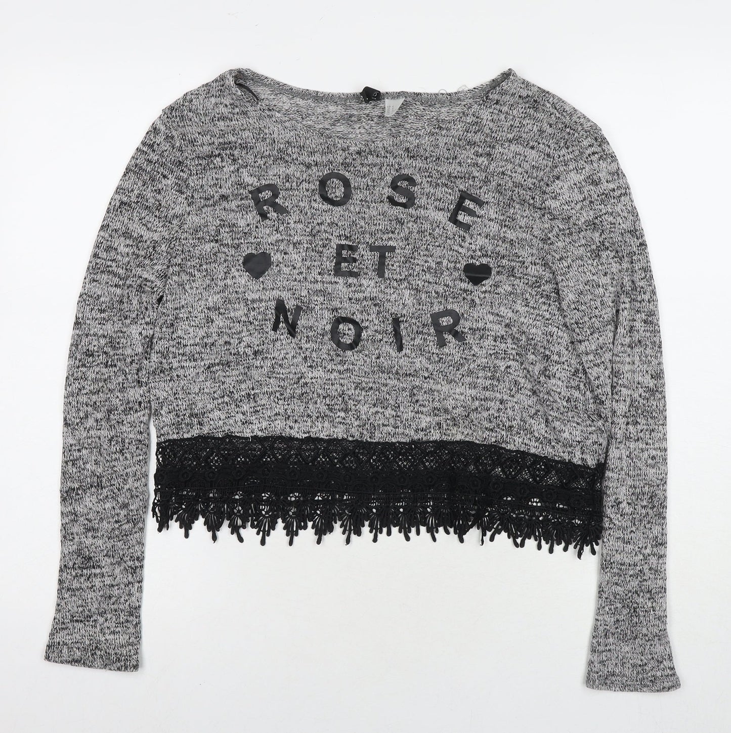 Womens UK Size M Divided by H&M Grey Pullover Jumper
