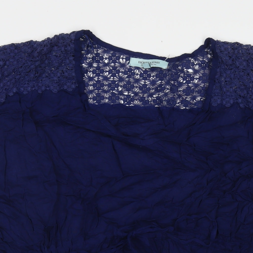 Womens UK Size M Dickins & Jones Blue Tunic T-Shirt