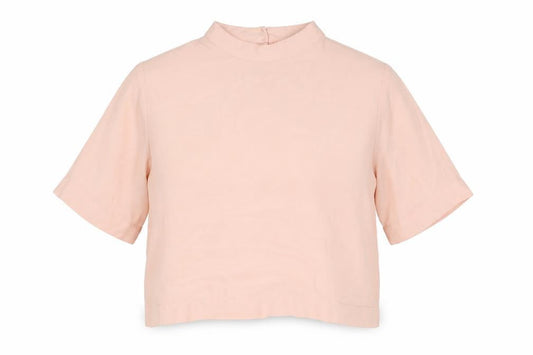 Womens UK Size M Light Before Dark Beige Basic T-Shirt