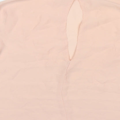 Light Before Dark Womens Beige Polyester Basic T-Shirt Size M Round Neck