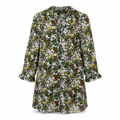 Dorothy Perkins Womens Multicoloured Floral Viscose Shirt Dress Size 10 Collared Button