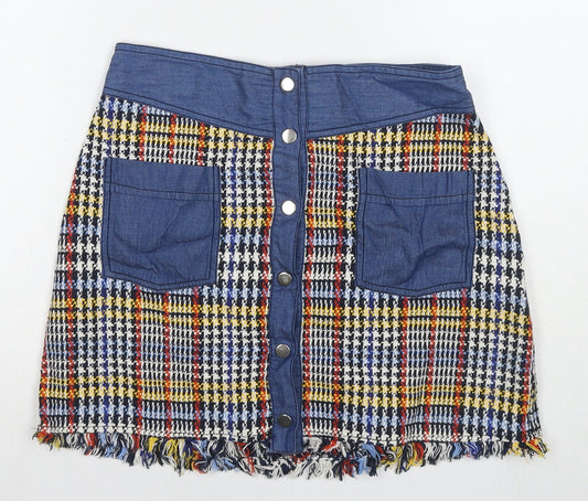 Womens UK Size M Zara A-Line Knit Skirt