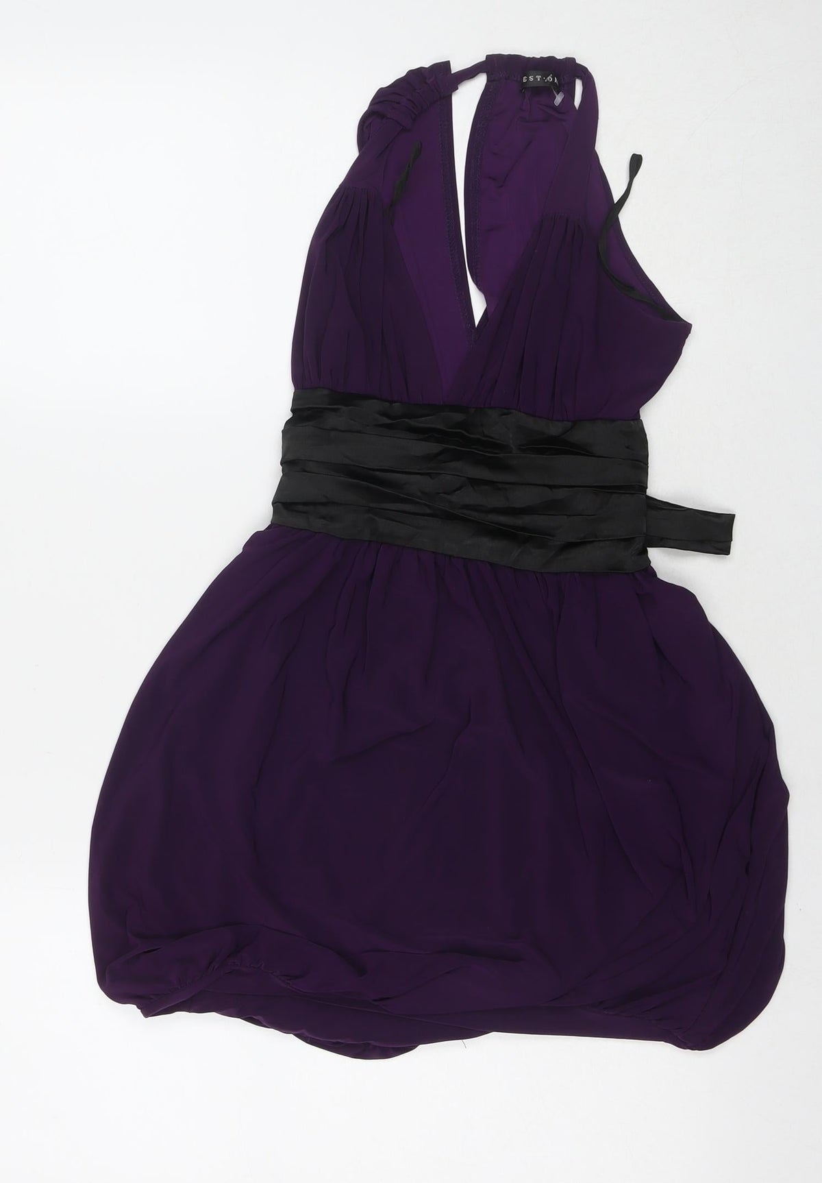West One Womens Purple Polyester Mini Size 8 V-Neck Pullover
