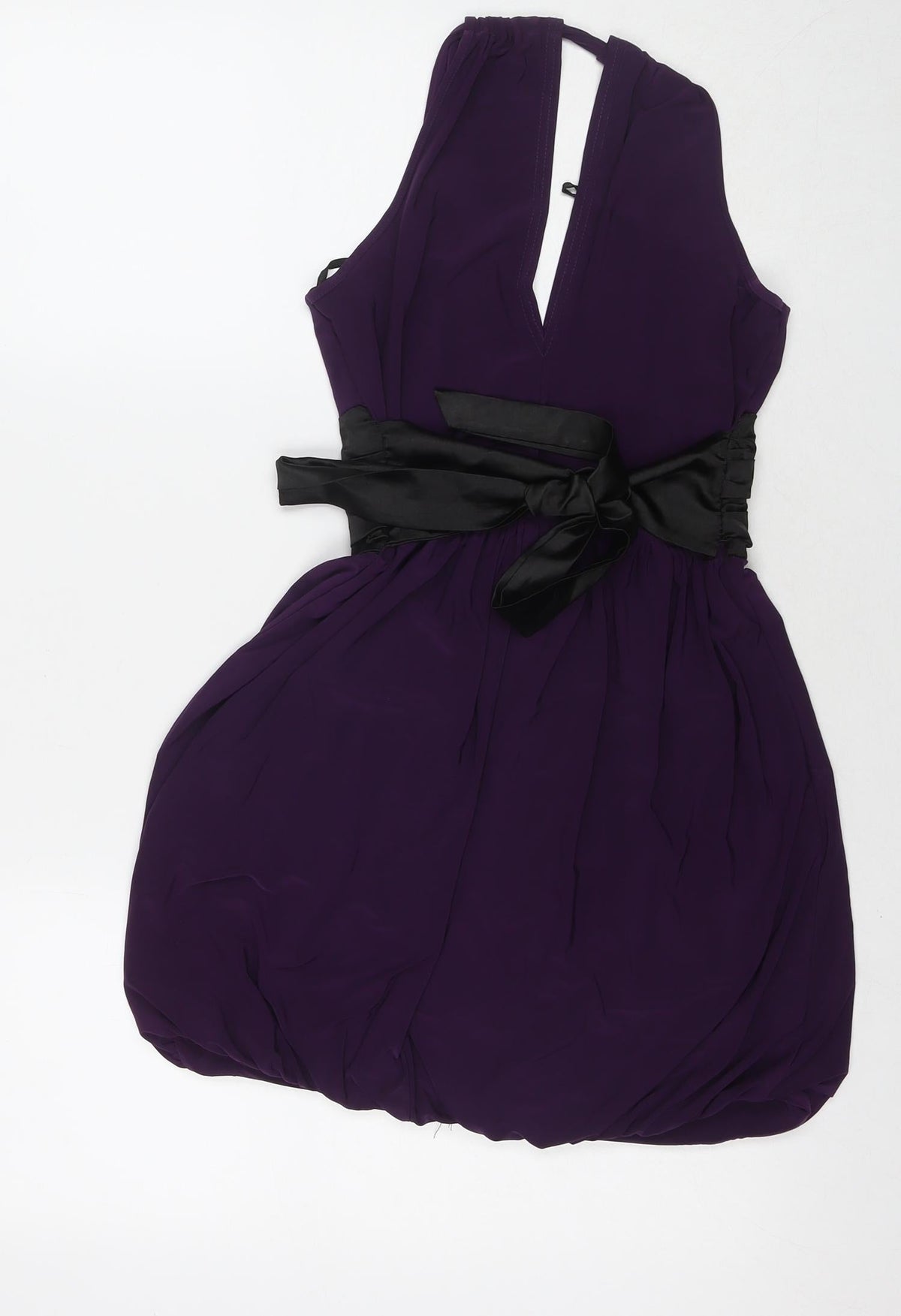 West One Womens Purple Polyester Mini Size 8 V-Neck Pullover