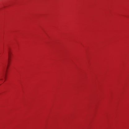 Womens UK Size 18 Marks and Spencer Red Basic Button-Up