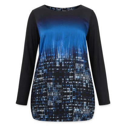 Marks & Spencer Womens Multicoloured Geometric Polyester Tunic Blouse One Size Round Neck