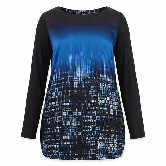 Marks & Spencer Womens Multicoloured Geometric Polyester Tunic Blouse One Size Round Neck