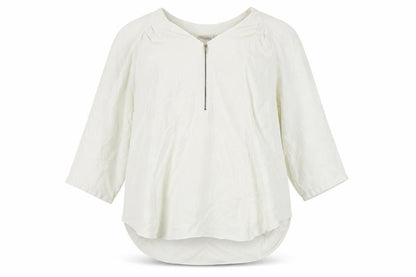 Marks & Spencer Womens Ivory Polyester Basic Button-Up Size 18 Round Neck
