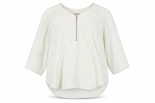 Marks & Spencer Womens Ivory Polyester Basic Button-Up Size 18 Round Neck