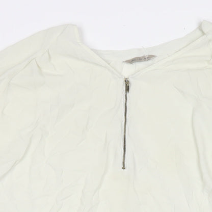 Womens UK Size 18 Marks and Spencer Ivory Basic Button-Up