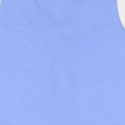 Mr.Max Womens Blue Polyester Basic Tank Size XL V-Neck