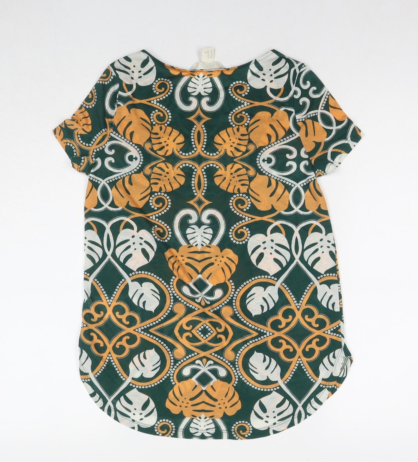 Womens UK Size XS H&M Green Basic T-Shirt
