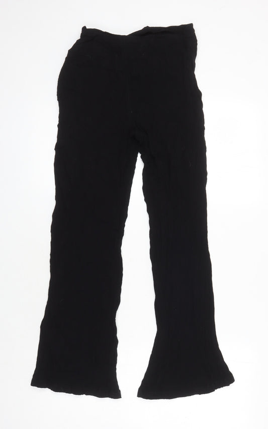 Urban Outfitters Womens Black Viscose Trousers Size XL L24 in Regular