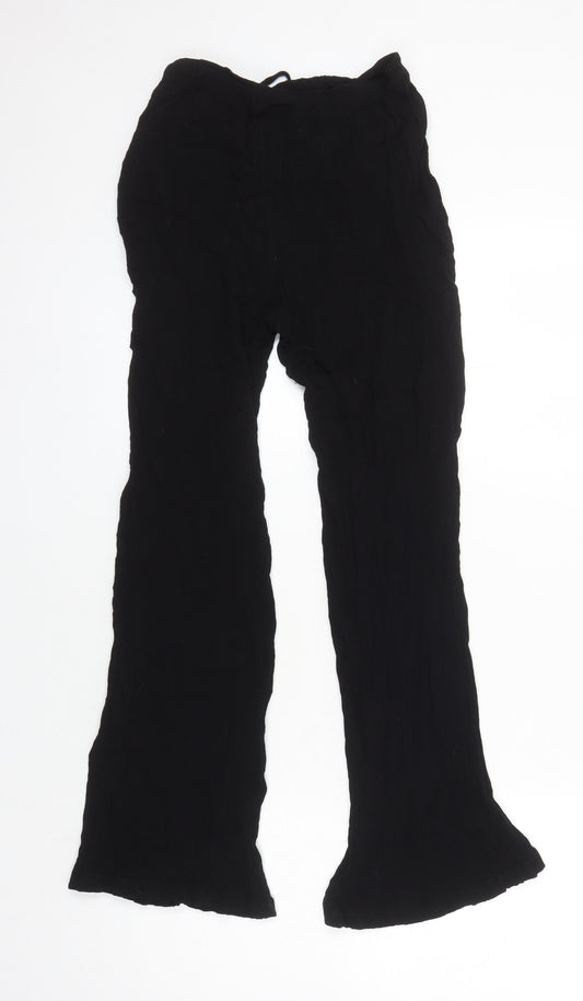 Urban Outfitters Womens Black Viscose Trousers Size XL L24 in Regular