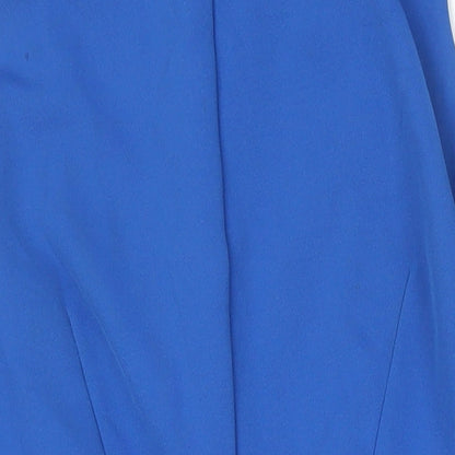 River Island Womens Blue Polyester Pencil Dress Size 14 Boat Neck