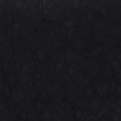 H&M Womens Black Cotton Straight & Pencil Skirt Size 10 Zip - Lace Overlay