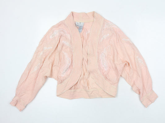 Mercedes & Adrienne Womens Pink Jacket Size S - Beaded detail