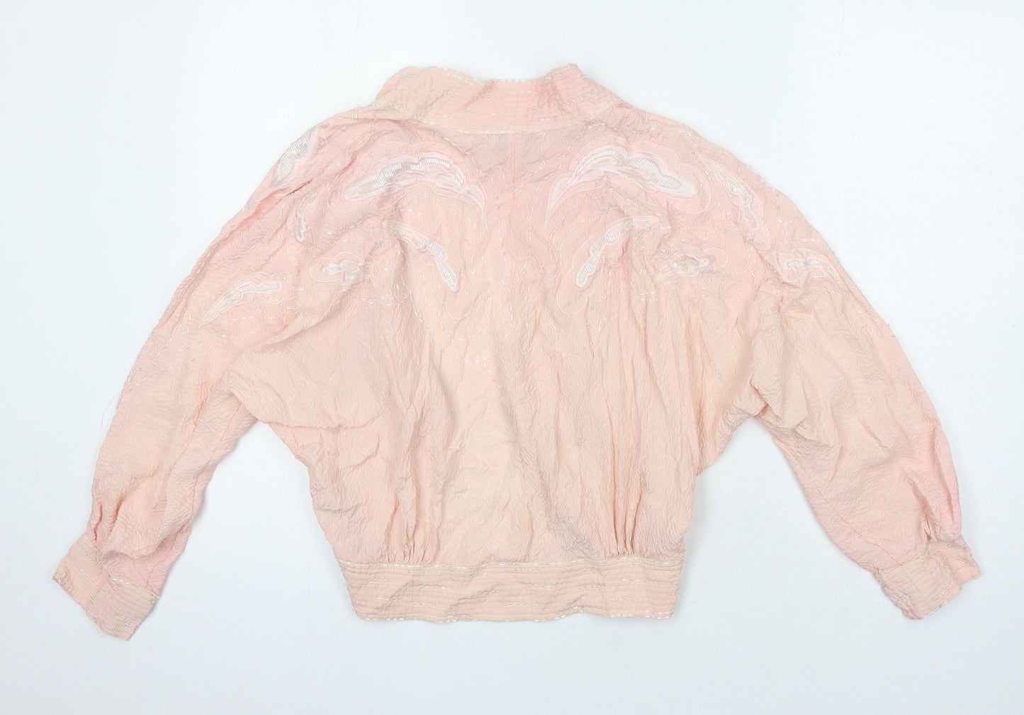 Mercedes & Adrienne Womens Pink Jacket Size S - Beaded detail
