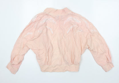 Mercedes & Adrienne Womens Pink Jacket Size S - Beaded detail