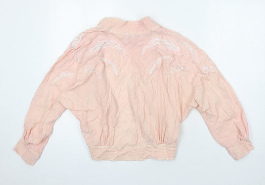 Mercedes & Adrienne Womens Pink Jacket Size S - Beaded detail
