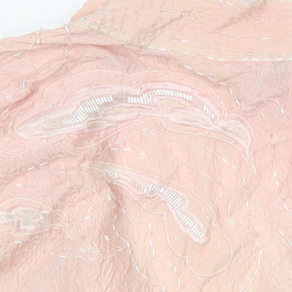 Mercedes & Adrienne Womens Pink Jacket Size S - Beaded detail