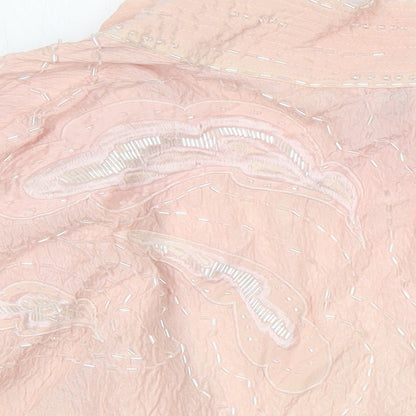 Mercedes & Adrienne Womens Pink Jacket Size S - Beaded detail