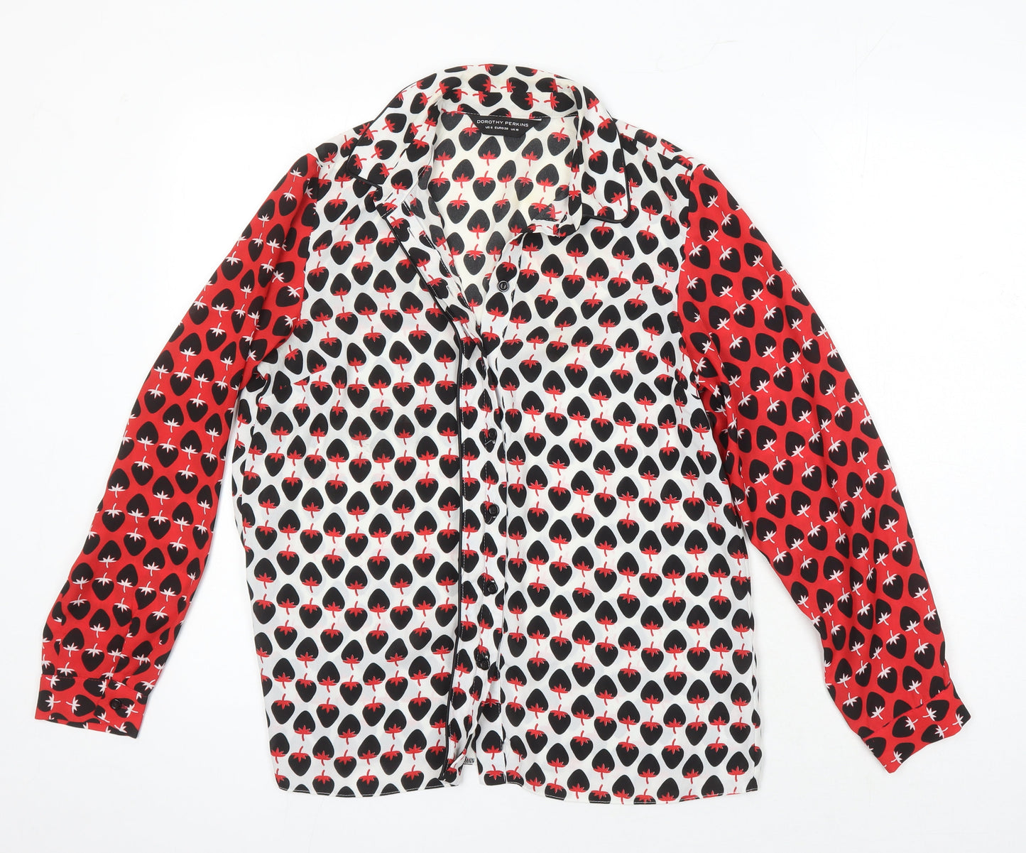 Womens UK Size 10 Dorothy Perkins Multicoloured Basic Blouse