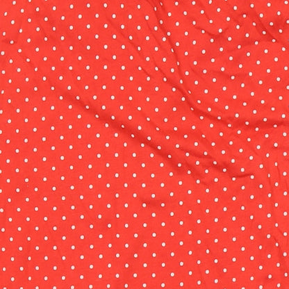 Womens UK Size 10 Red Herring Red Tunic Button-Up