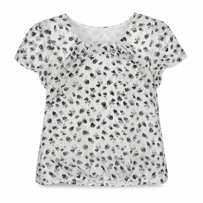 Womens UK Size 12 Bonmarche White Ringer Blouse