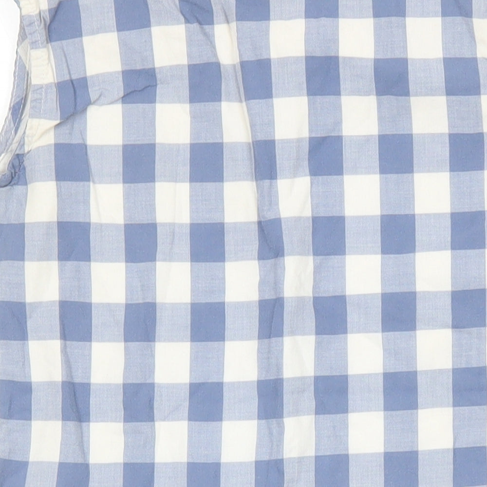 Gap Girls Multicoloured Check Cotton A-Line Size 4 Years Round Neck