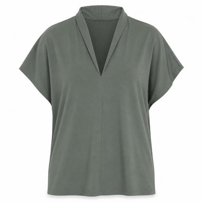 Womens UK Size M H&M Green Tunic Blouse