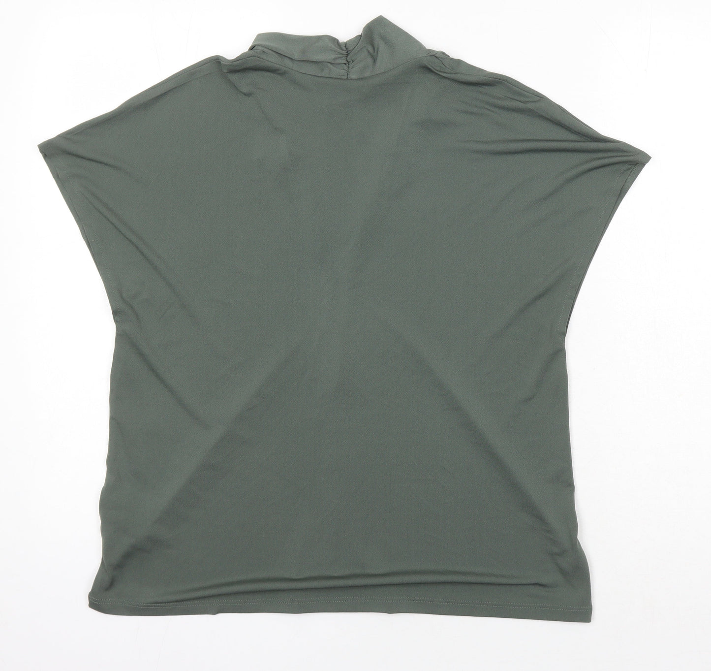 Womens UK Size M H&M Green Tunic Blouse