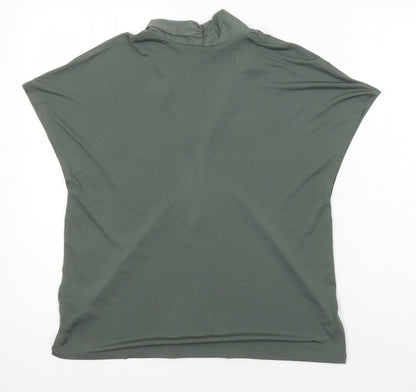 Womens UK Size M H&M Green Tunic Blouse