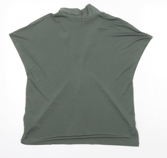 Womens UK Size M H&M Green Tunic Blouse