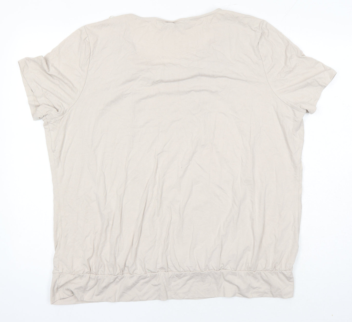 Womens UK Size 24 BM collection Beige Tunic Blouse