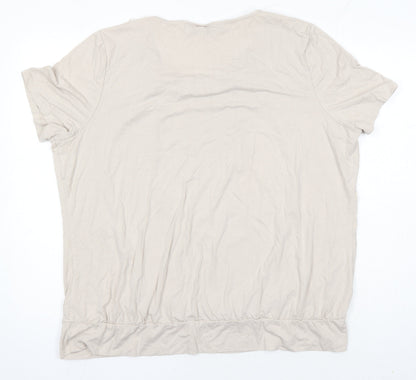 Womens UK Size 24 BM collection Beige Tunic Blouse