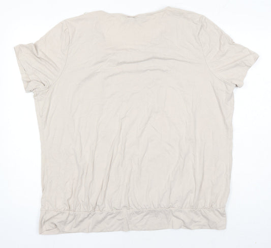 Womens UK Size 24 BM collection Beige Tunic Blouse