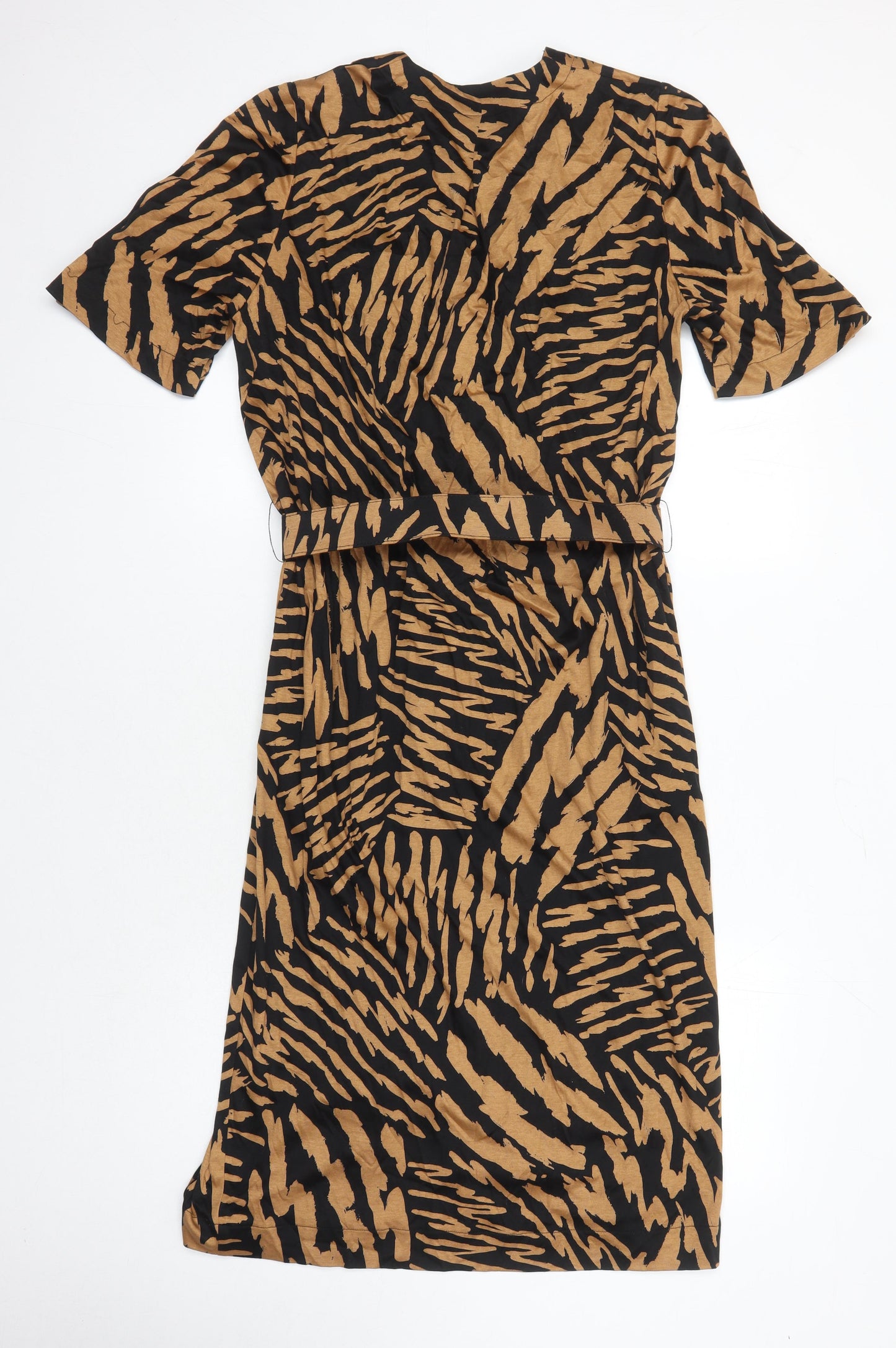 Petra Womens Multicoloured Geometric 100% Cotton Shirt Dress Size 14 V-Neck