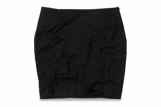 Lambros milona Womens Black Viscose Mini Skirt Size 14 Zip