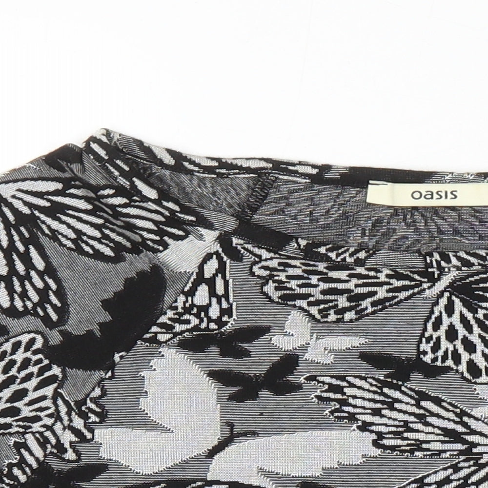 Womens UK Size S Oasis Ivory Basic T-Shirt