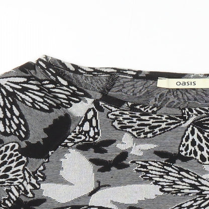 Womens UK Size S Oasis Ivory Basic T-Shirt