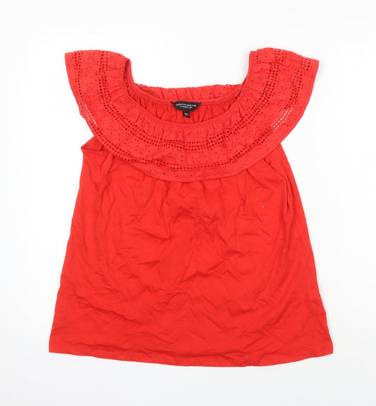 Womens UK Size 16 Dorothy Perkins Red Tunic T-Shirt