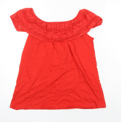 Womens UK Size 16 Dorothy Perkins Red Tunic T-Shirt