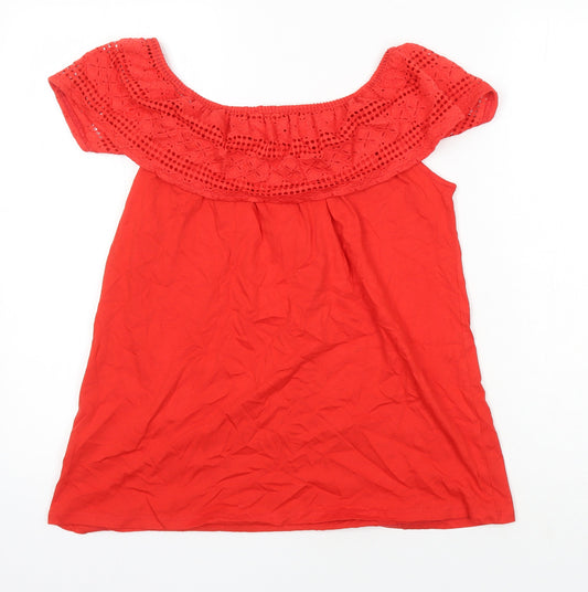 Womens UK Size 16 Dorothy Perkins Red Tunic T-Shirt