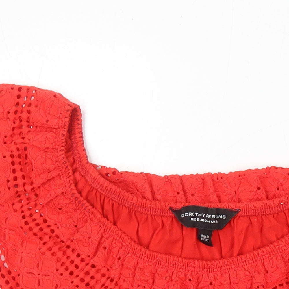 Womens UK Size 16 Dorothy Perkins Red Tunic T-Shirt