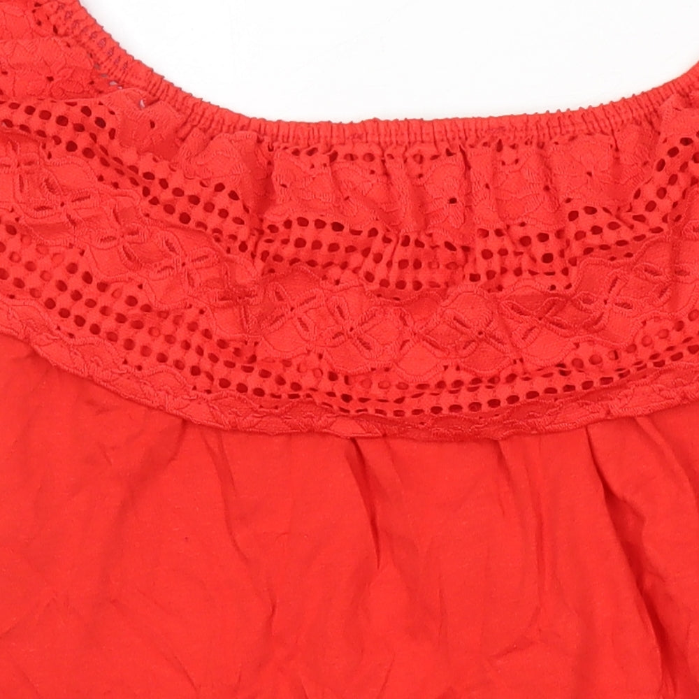 Womens UK Size 16 Dorothy Perkins Red Tunic T-Shirt