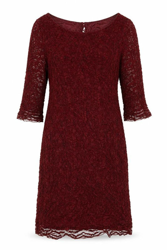 Redoute Womens Purple Cotton Pencil Dress Size 14 Boat Neck