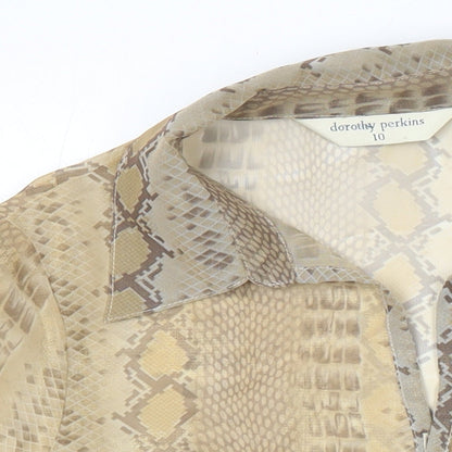 Womens UK Size 10 Dorothy Perkins Multicoloured Basic Blouse