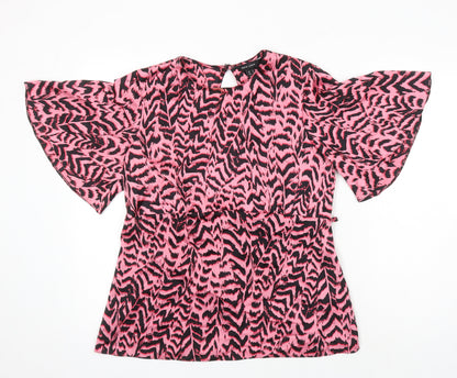 Womens UK Size 14 New Look Multicoloured Tunic Blouse
